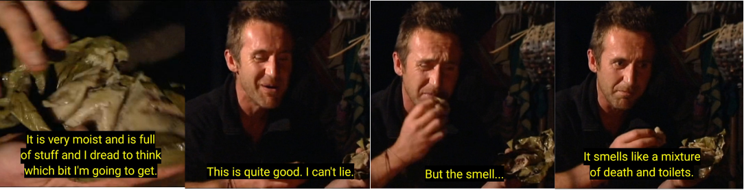 Bruce Parry and rat cake